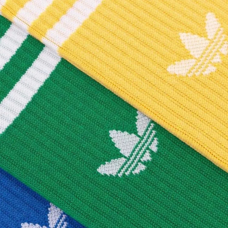 Носки Solid Crew 3 пары Adidas Originals, 3 pack (синий+зеленый+желтый) — фото 2