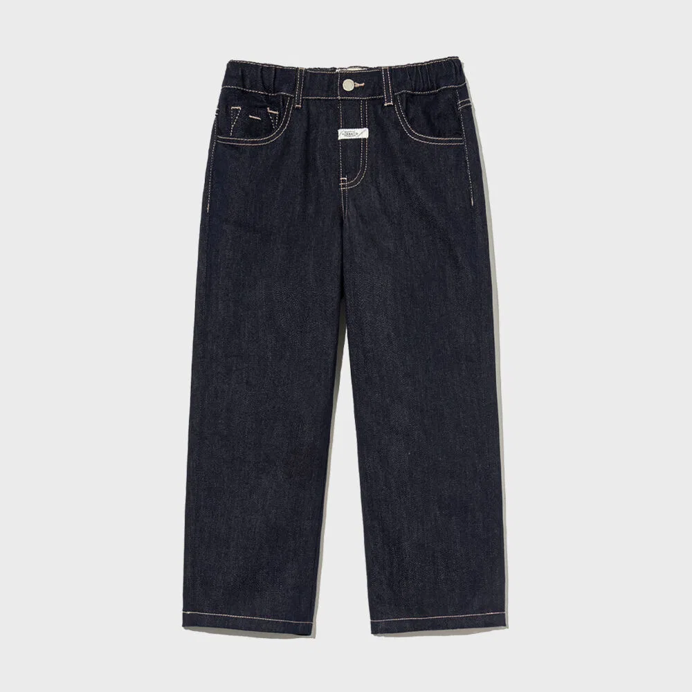 Детские джинсы Kids raw denim тёмно-синие от Marithé Kids — фото 2