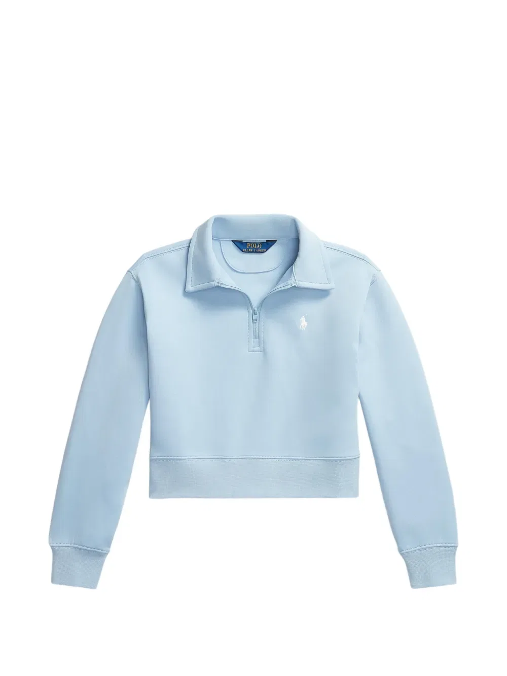 Толстовка с воротником и вышитым логотипом Polo Ralph Lauren Kids, синий