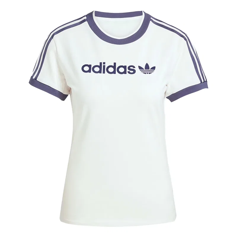 Футболка Linear Logo 3 Stripes Adidas Originals, Cloud White