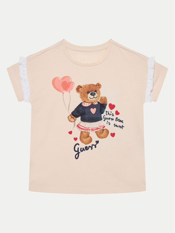 

Футболка стандартного кроя Guess, розовый