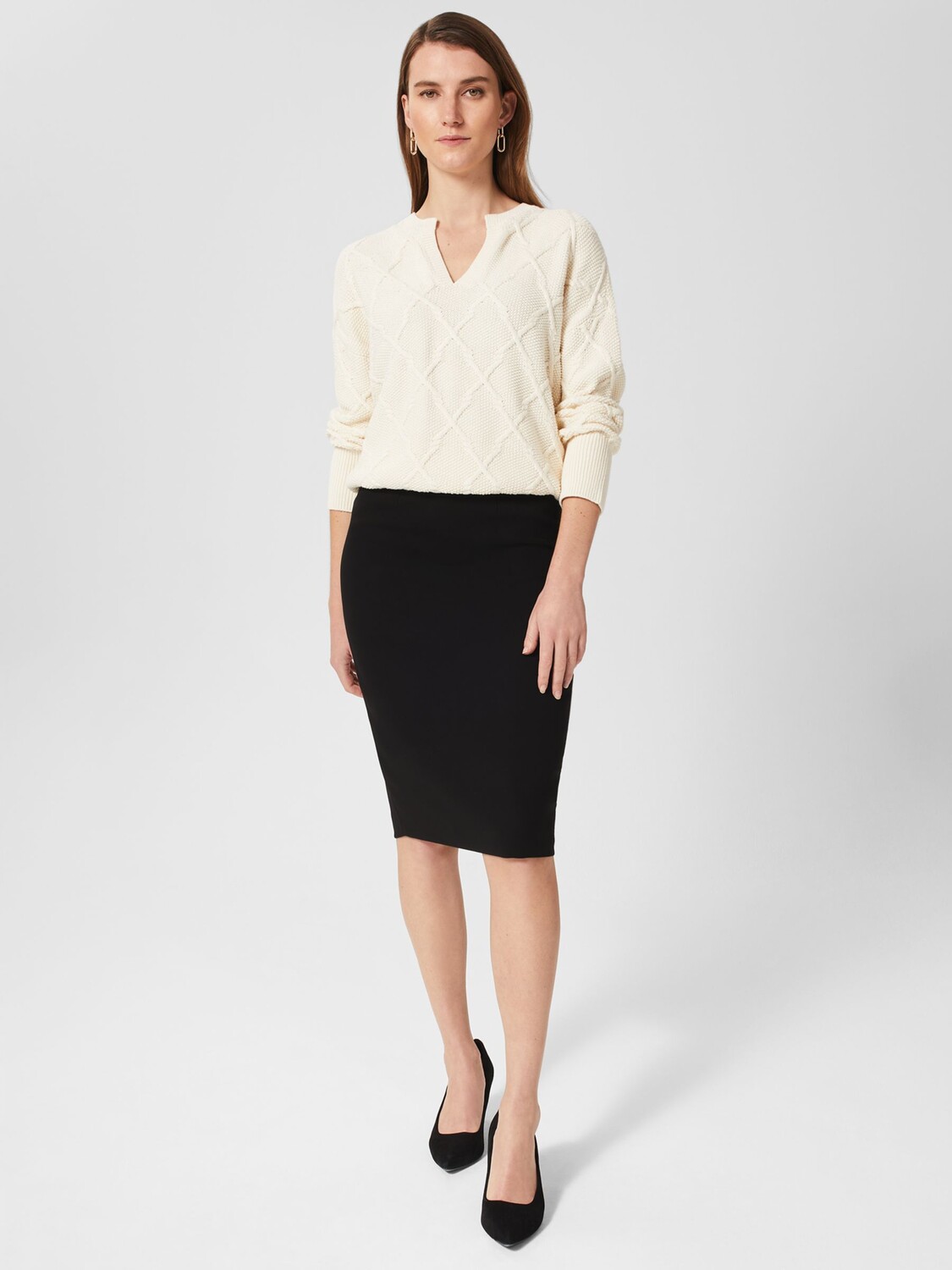 

Юбка-карандаш Hobbs Petite Mel, черная