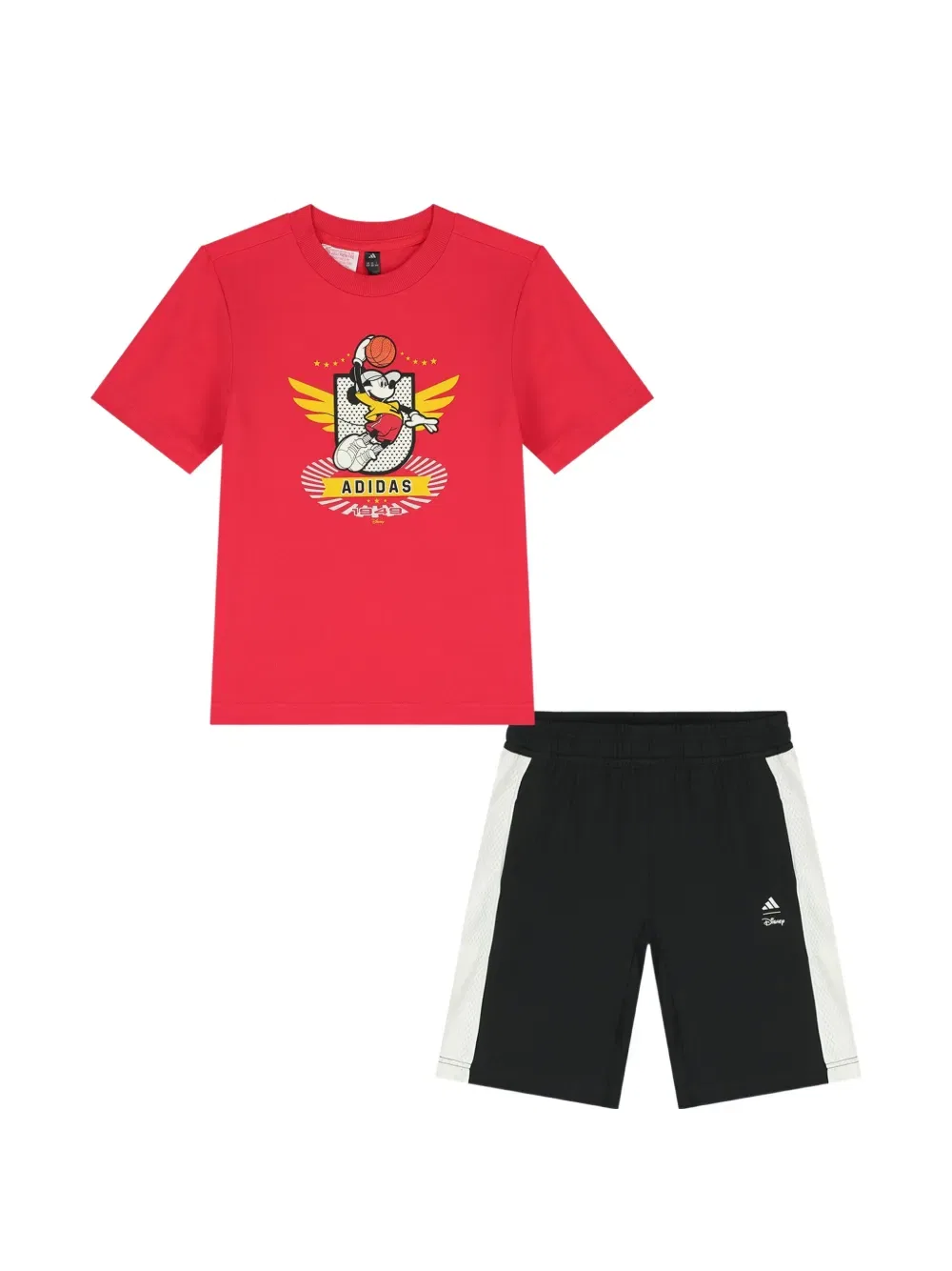Комплект шорт с Микки Маусом Adidas Kids, красный