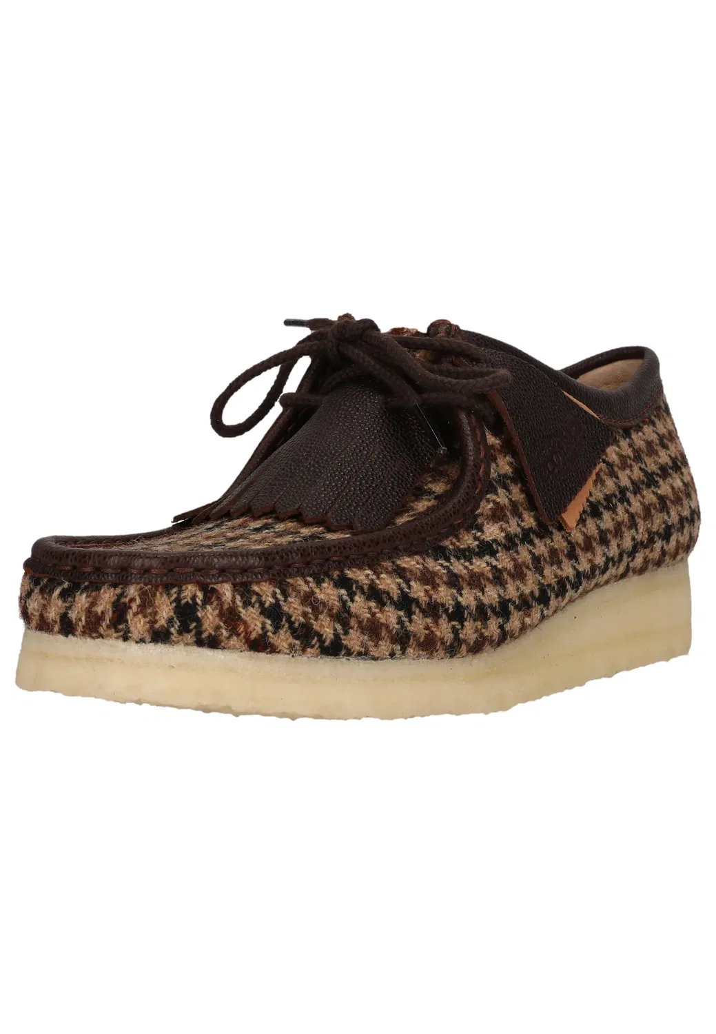 Мокасины Wallabee из твида Harris Tweed Clarks коричневый