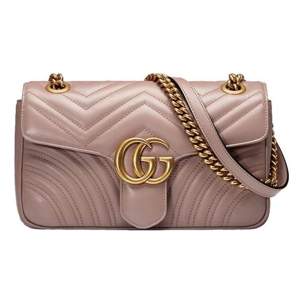 

Сумка gg marmont matelasse shoulder bag 'dusty pink' Gucci, розовый
