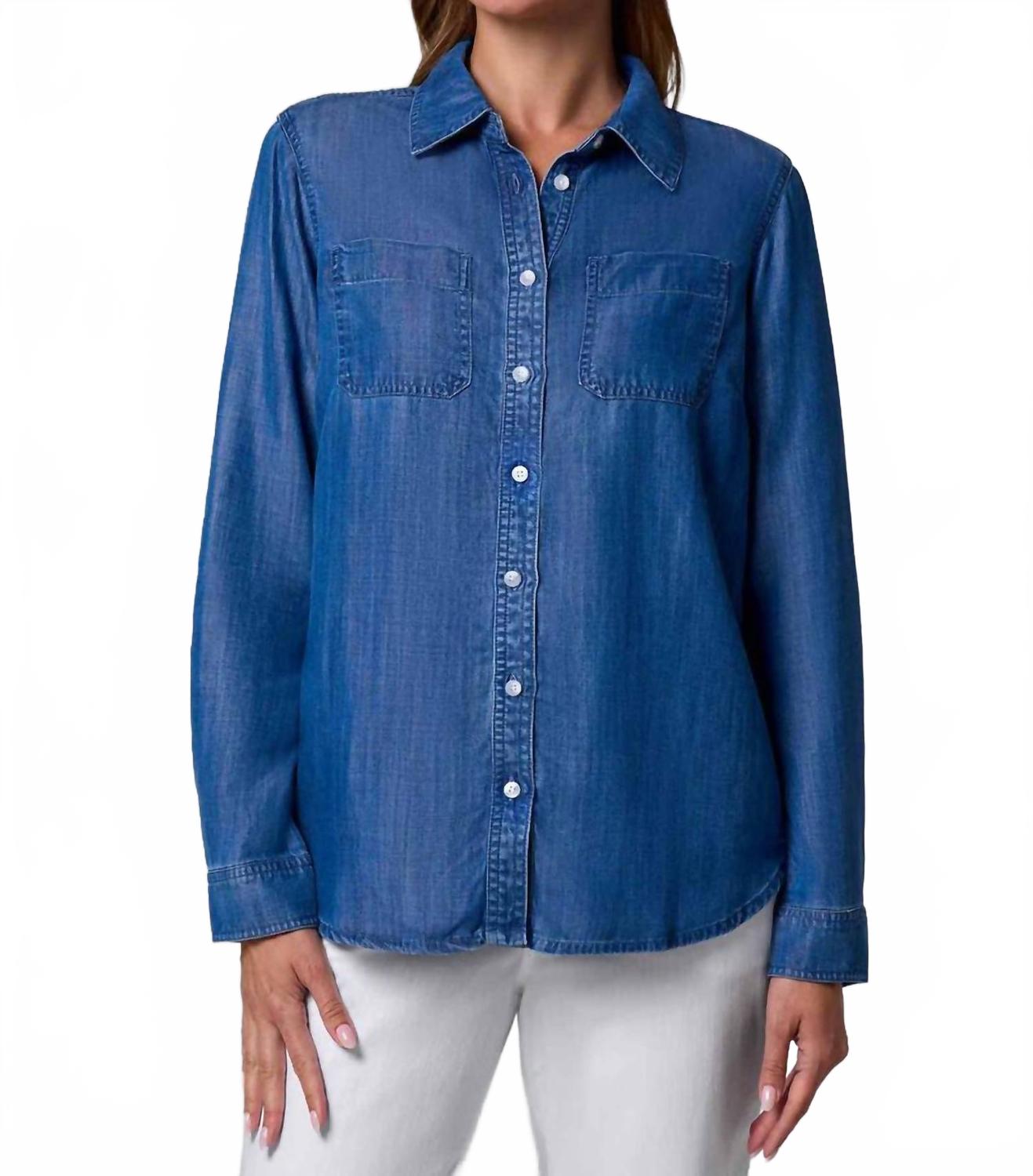 

Рубашка Peninsula Chambray с длинным рукавом в светло-индиговом цвете COOLIBAR