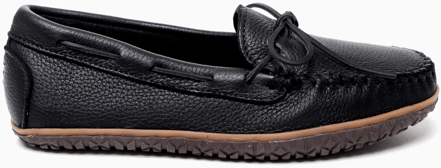 Мокасины Minnetonka для мужчин Moosehide Tread, черный — фото 2
