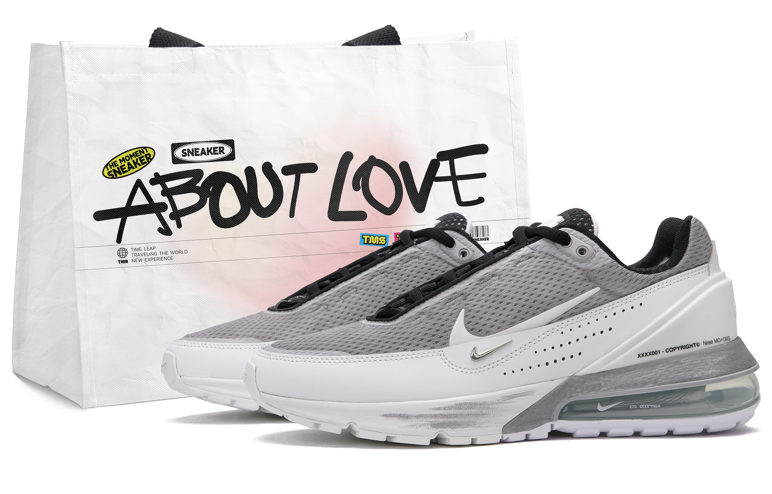 

Nike Кроссовки Air Max Pulse Wings Of Light Low Top, мужские, серо-белые