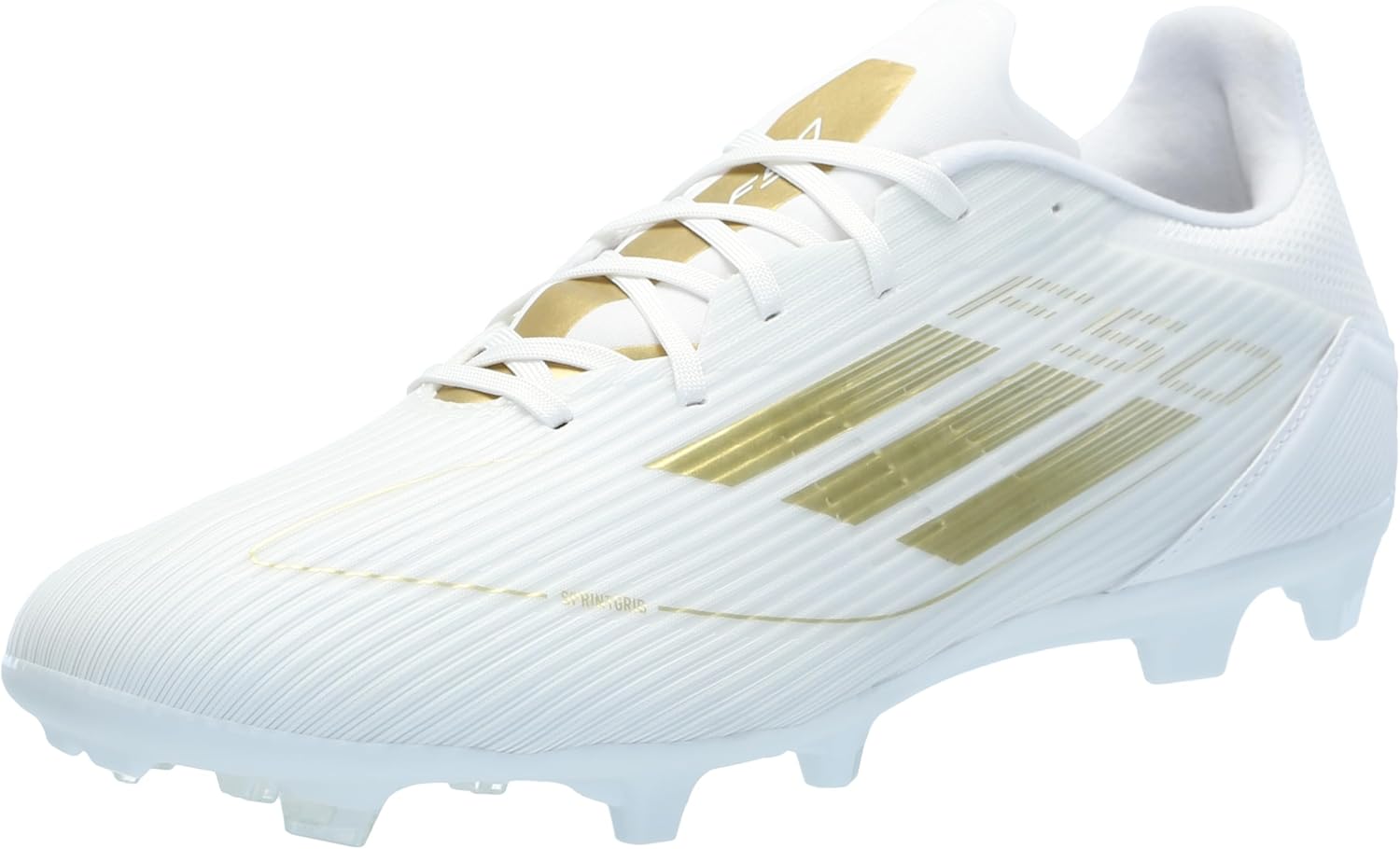 

Мужские бутсы Adidas F50 League для твердого/многофункционального поля, белый/золотой