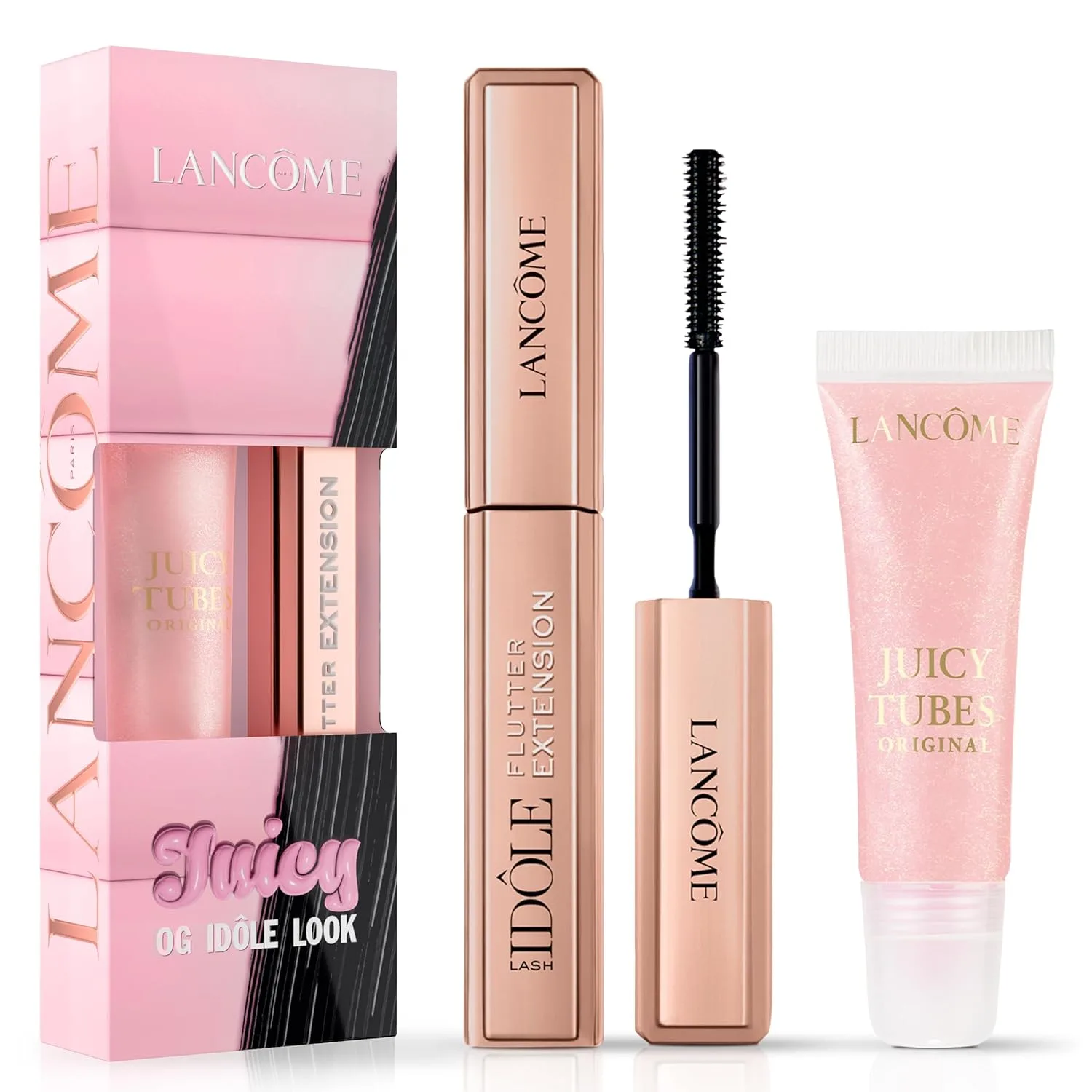 Lancôme Juicy Tubes блеск для губ 10 мл и Lash Idôle Flutter Extension тушь для ресниц 5 мл, набор для путешествий, удлиняющая тушь True Black и увлажняющий блеск Marshmallow Electro