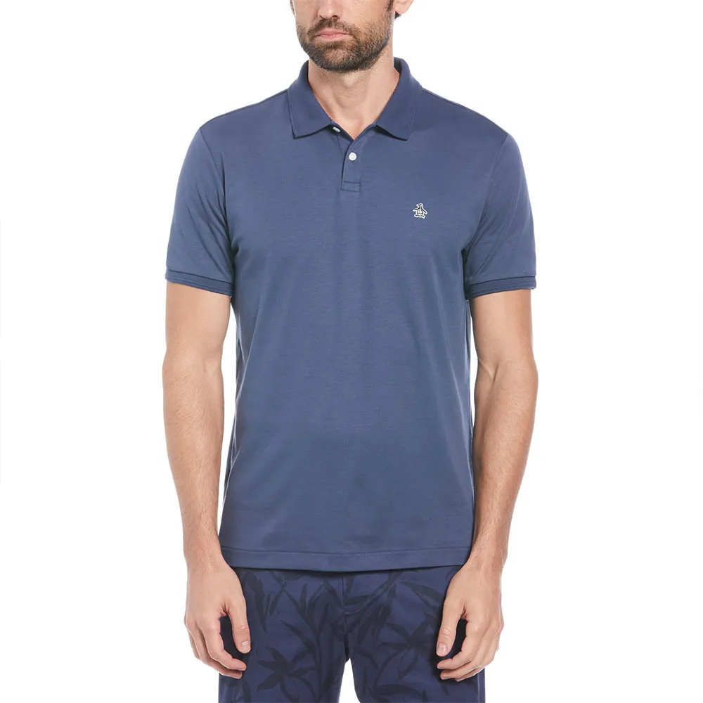 

Поло Original Penguin Daddy Organic Interlock Sticker Pete, синий