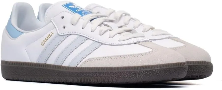 Мужские кроссовки Adidas Samba OG, белый/синий — фото 3