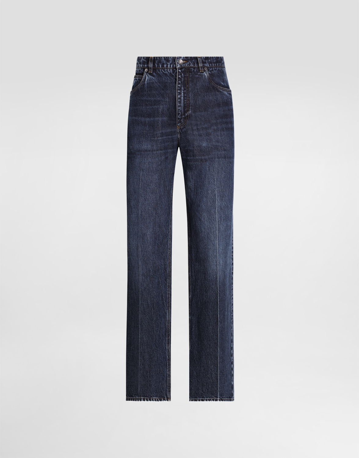 

Джинсы из хлопка оверсайз с вышитым логотипом Dolce & Gabbana, мультиколор