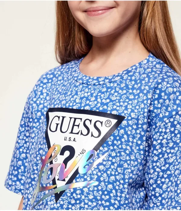 Футболка regular fit Guess, синий — фото 4