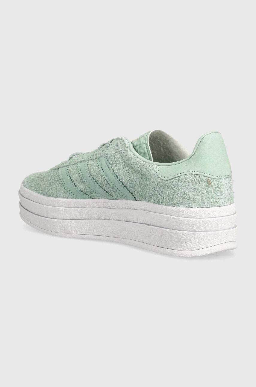 Кожаные кроссовки adidas Originals Gazelle Bold, бирюзовый — фото 4