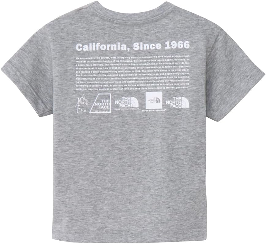 

Детская футболка с коротким рукавом THE NORTH FACE (The North Face), сшитая по индивидуальному заказу, с историческим логотипом, унисекс, серый