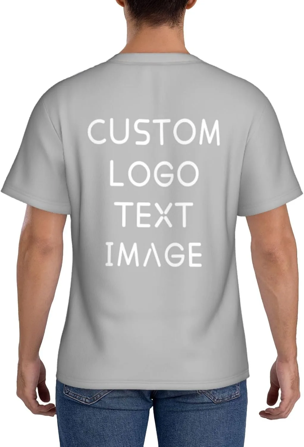 Футболка с полной запечаткой Custom T Shirts с логотипом — фото 3