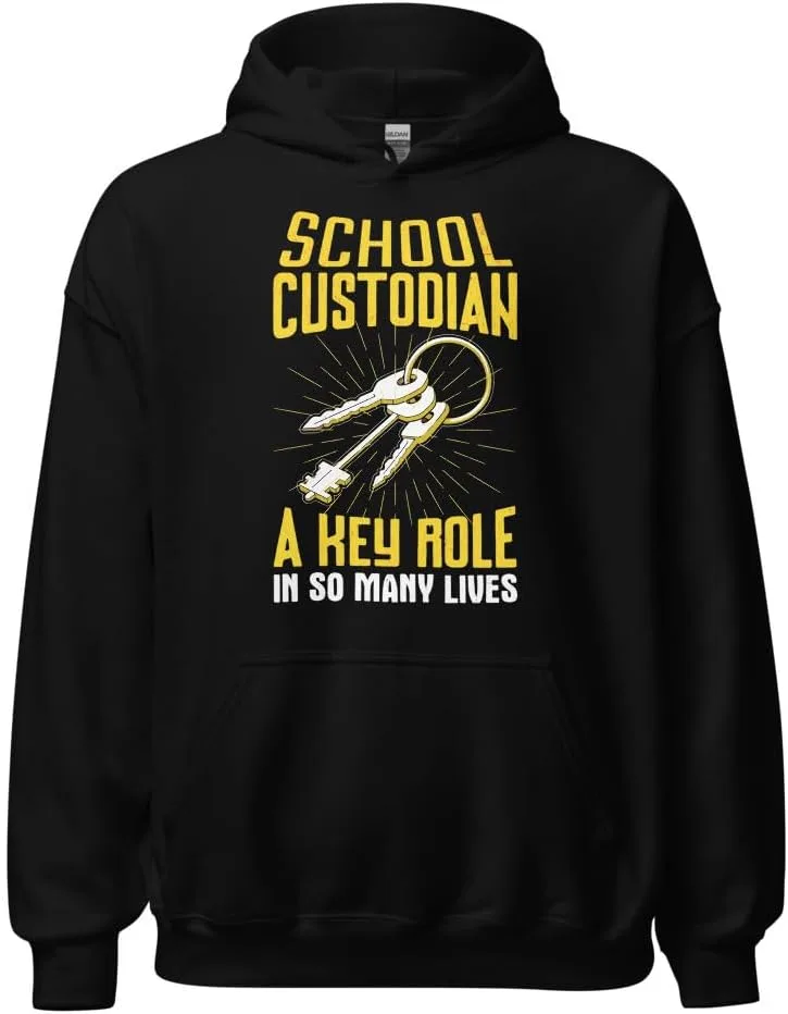Толстовка Custodians Unisex, школьный смотритель - ключевая роль в жизни многих Generic, черный