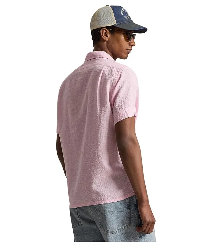 Рубашка из льняной смеси с сирсакером Classic Fit Polo Ralph Lauren, White — фото 3