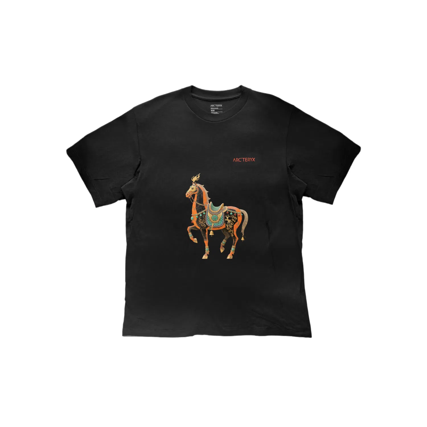 Футболка хлопковая Arcteryx Black/Dynasty Red