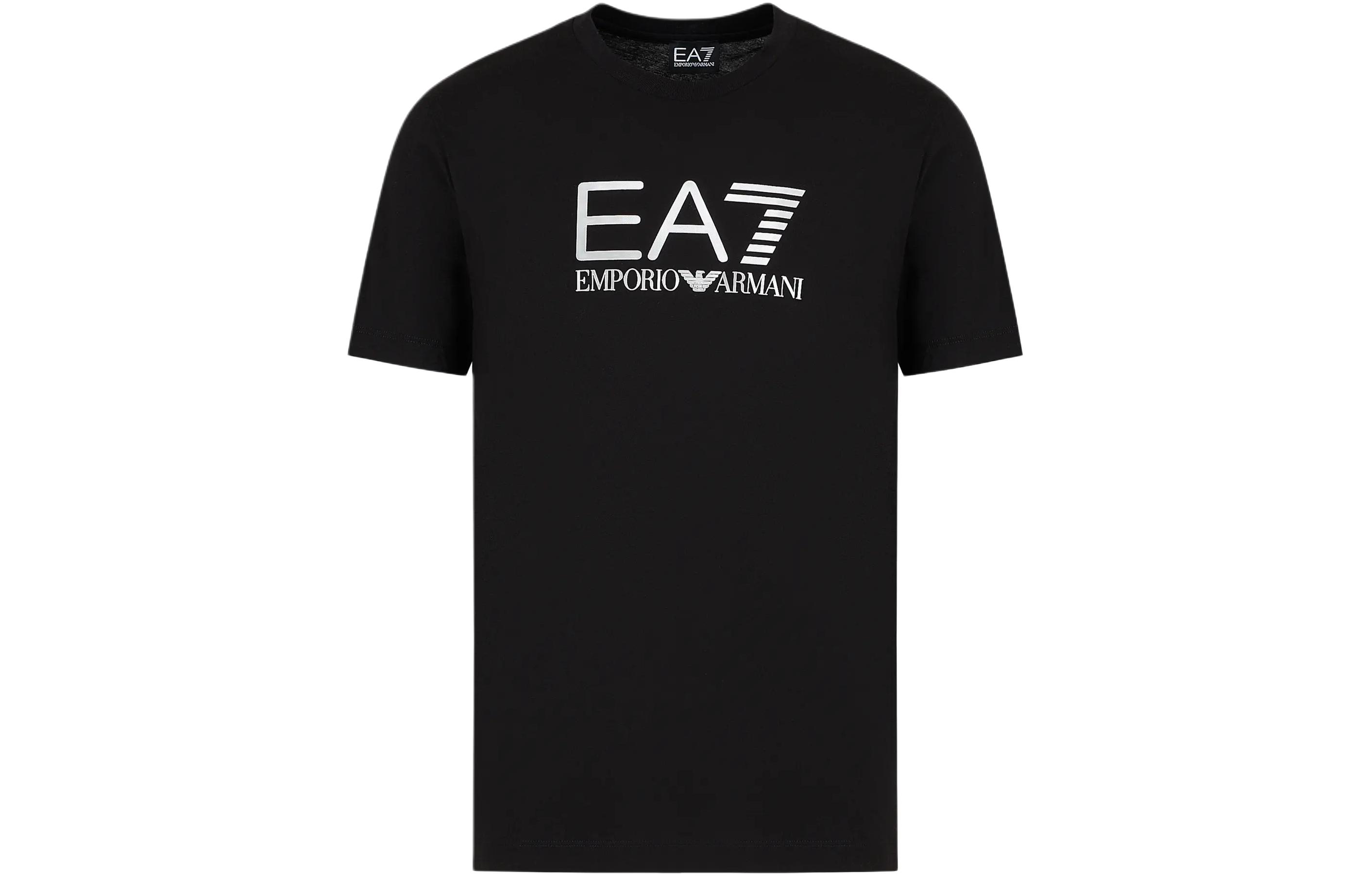 Футболка Ea7 Logo Lettering Crewneck EMPORIO ARMANI, черный — фото 3