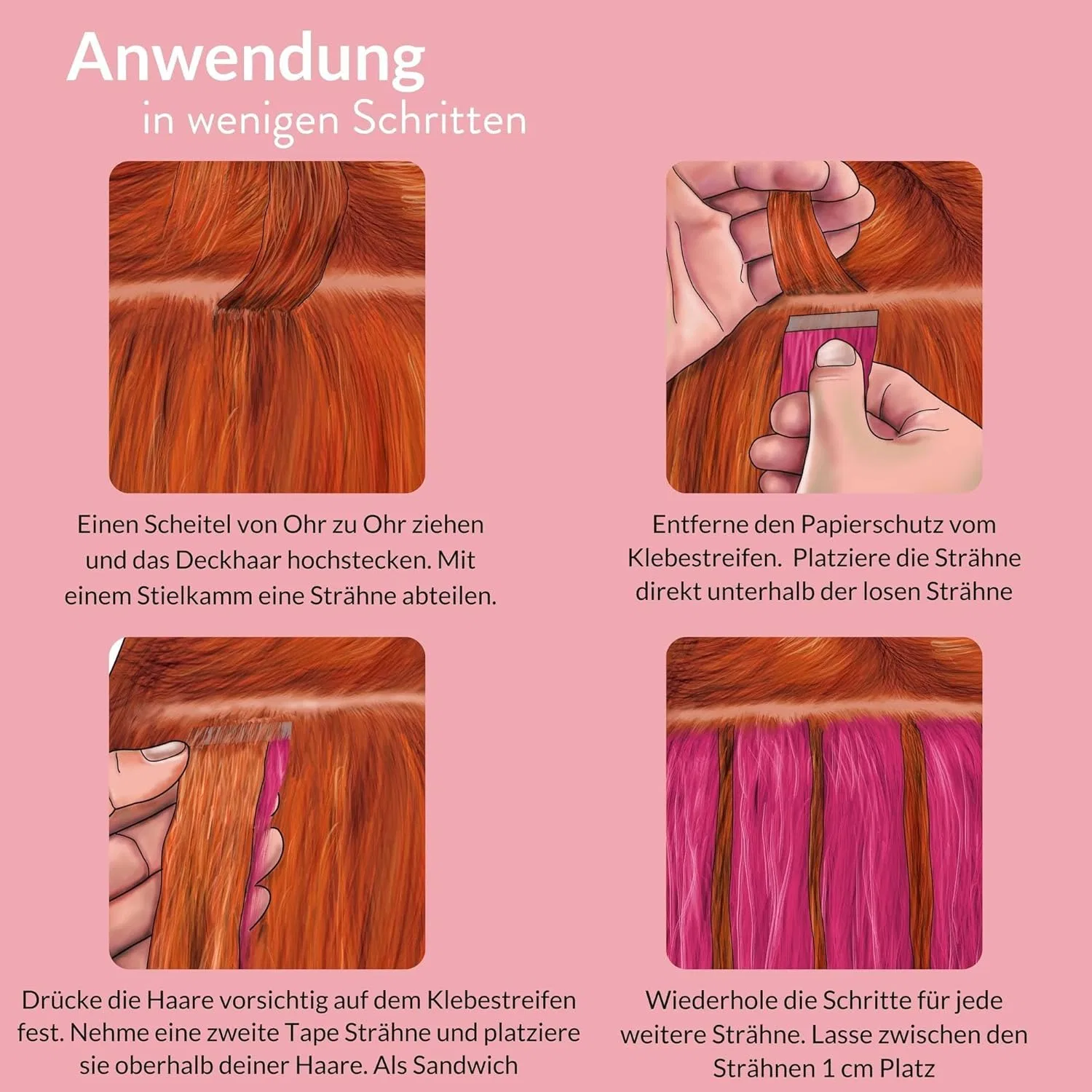 Наращивание волос Mini Tape Extensions Real Hair от hair2heart Hair2Heart — фото 4