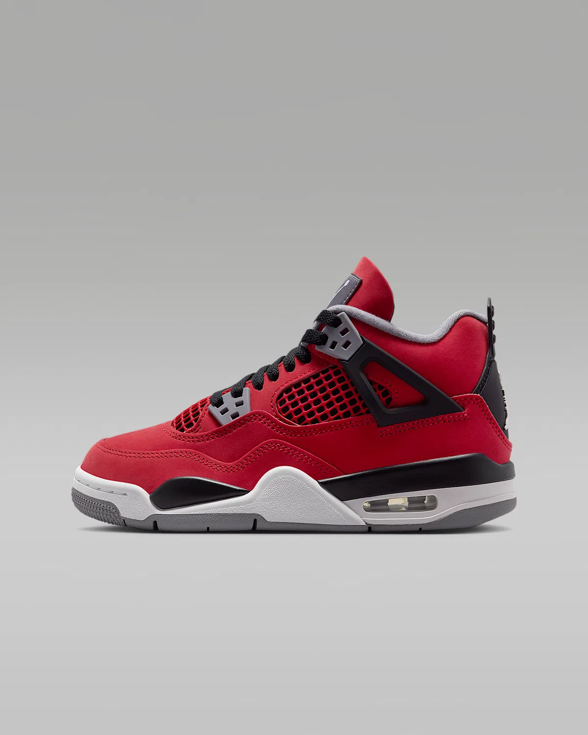 Кроссовки Air Jordan 4 "Toro" для старших детей, Fire Red/Black/Cement Grey/White