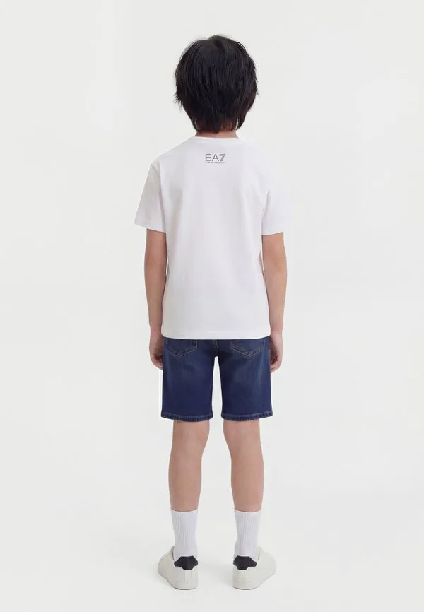 Футболка унисекс с принтом Ea7 Emporio Armani, White — фото 2