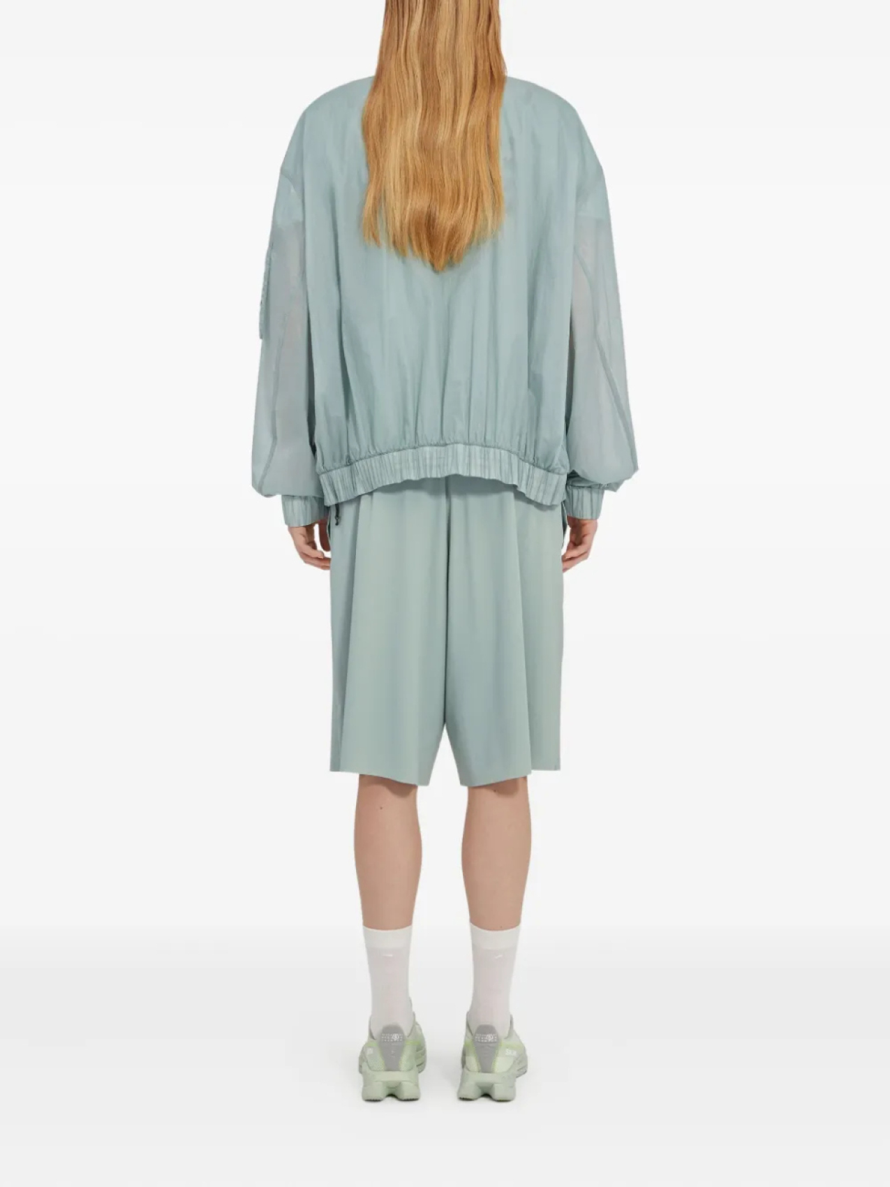 Бомбер с принтом из коллаборации с Salomon MM6 Maison Margiela X Salomon, синий — фото 4