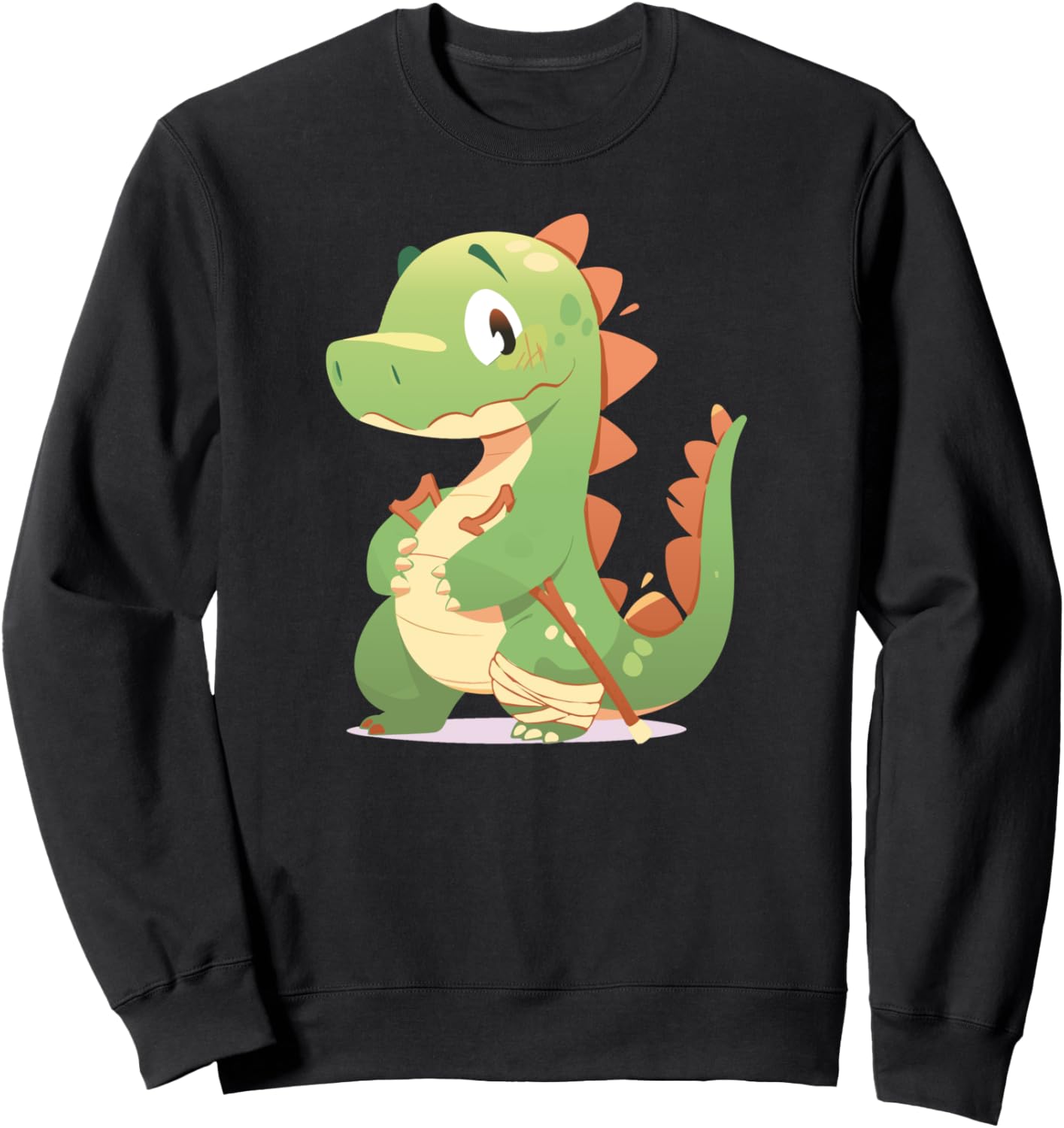 

Толстовка с изображением динозавра с тростью в стиле комиксов для мужчин, женщин и детей Baby Dino, Ritter Geschenke, Dinosaurier Spruche, черный