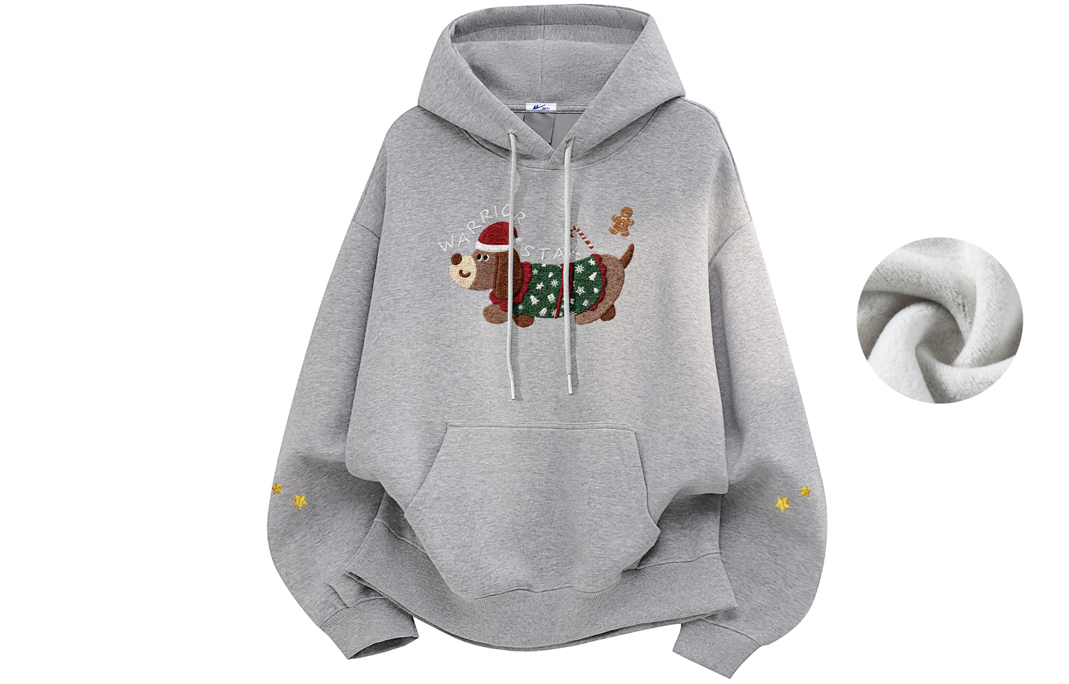 

Толстовка Unisex Hooded Moderate Heavyweight WARRIOR, светло-heather серый[thickened and fleece-lined]