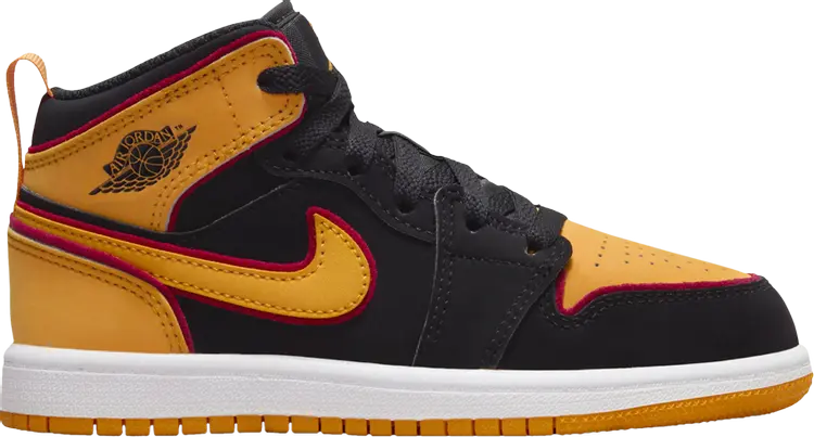 

Кроссовки Air Jordan 1 Mid SE PS 'Vivid Orange', черный