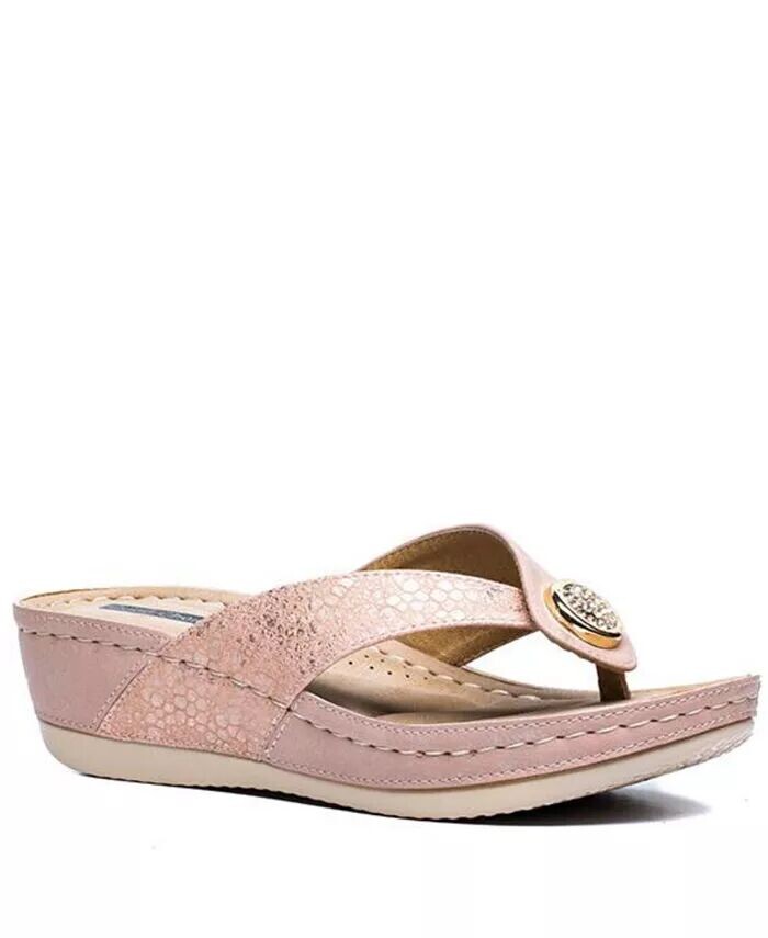 Женские босоножки на танкетке Dafni Thong GC Shoes, розовый