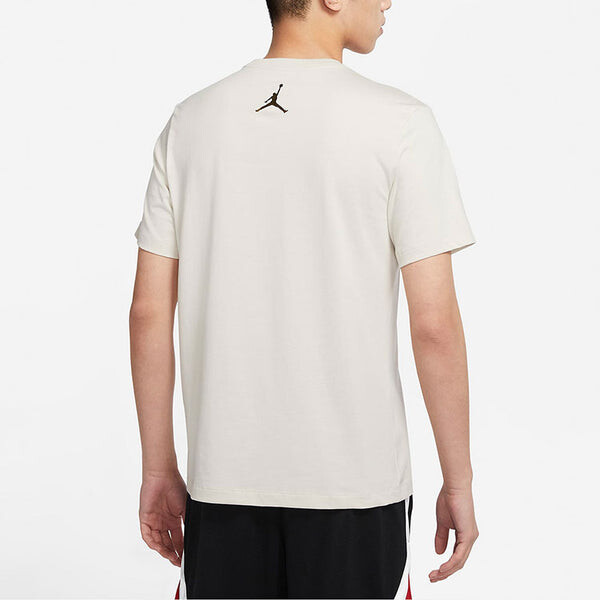Футболка Air Jordan Alphabet Shoe Printing Round Neck Casual Short Sleeve White, белый — фото 4