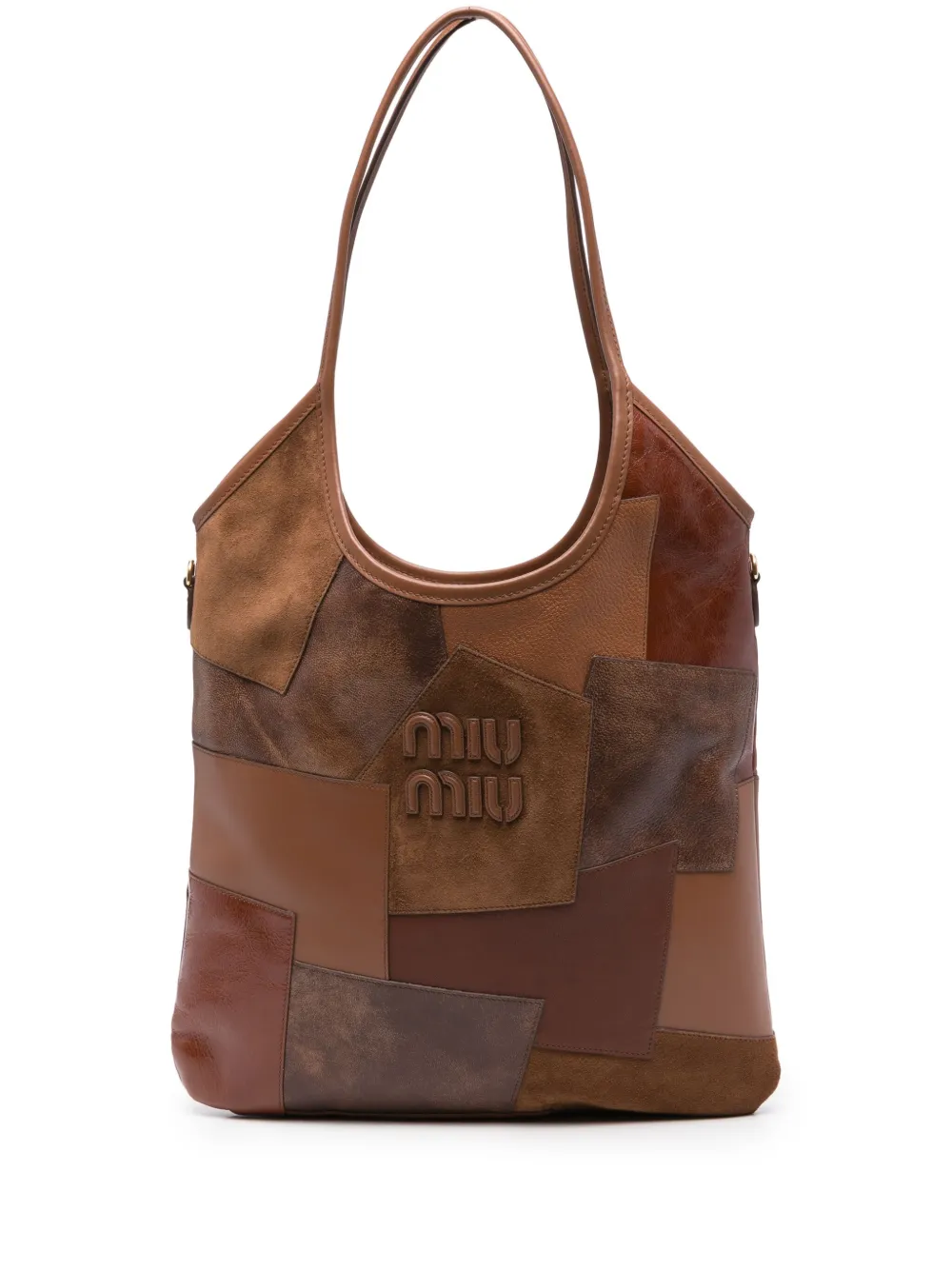 

Сумка на плечо в технике пэчворк MIU MIU, коричневый