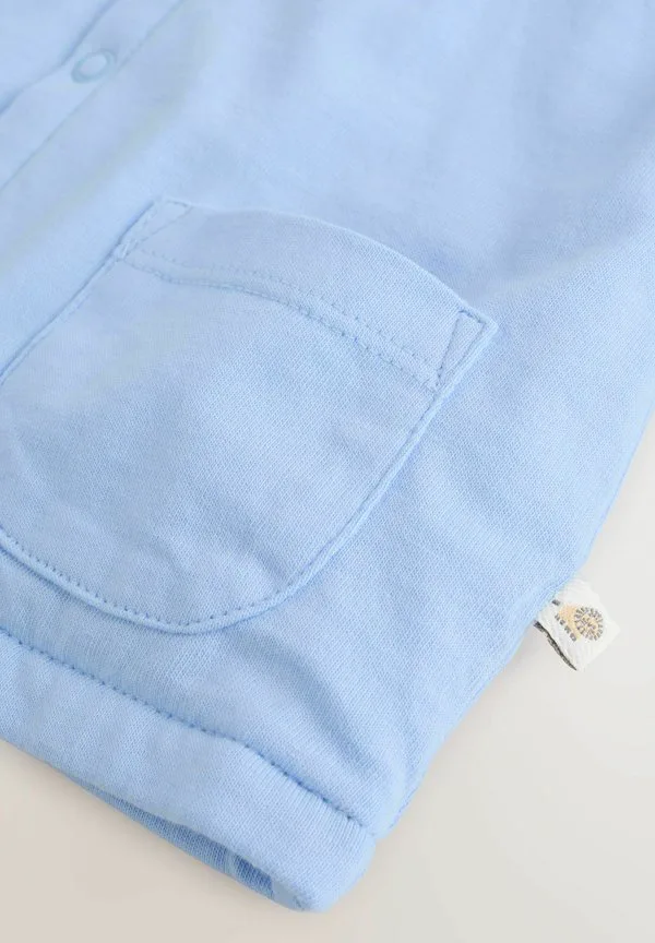 Короткое пальто с капюшоном стандартного кроя Next, Blue Jersey — фото 4