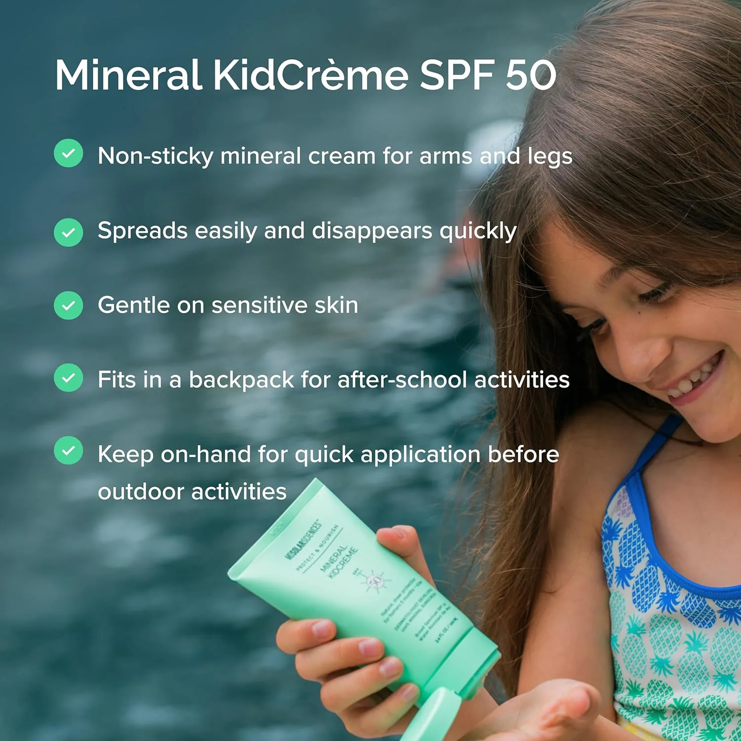 Набор MDSolarSciences Mineral KidStick SPF 40 и KidCrème SPF 50, нежирный водостойкий солнцезащитный крем для чувствительной кожи — фото 3