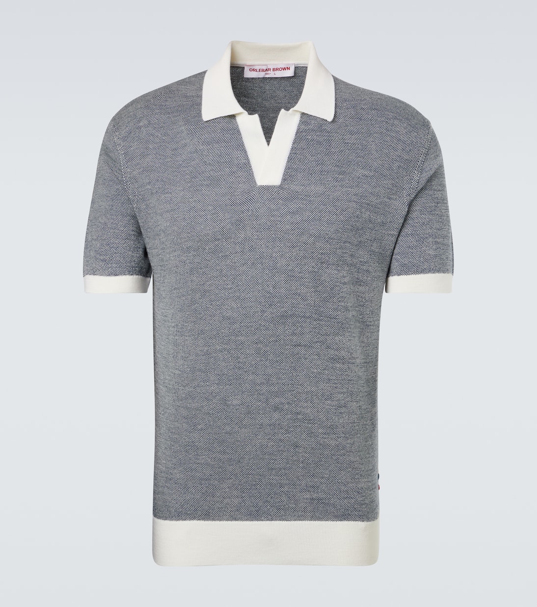

Поло из шерсти и хлопка Horton Orlebar Brown, Tonic Blue/White Sand