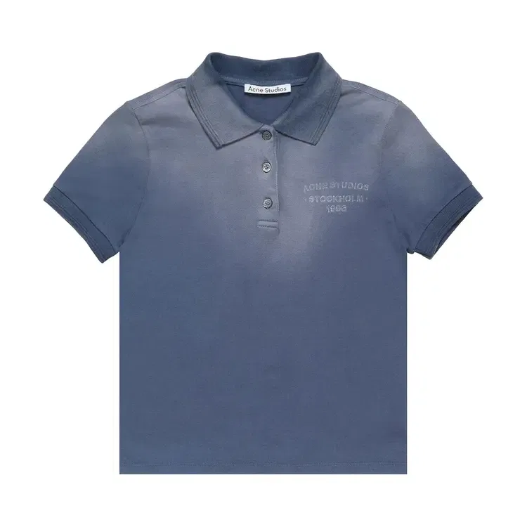 Футболка-поло Acne Studios Sprayed Polo T-Shirt, синий
