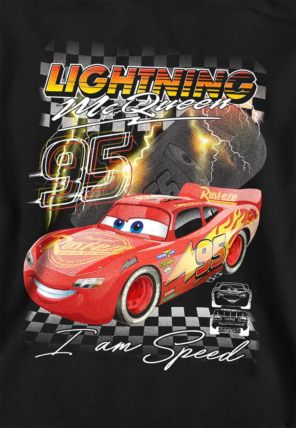 Худи детское Lightning McQueen I Am Speed, Disney, черный — фото 2