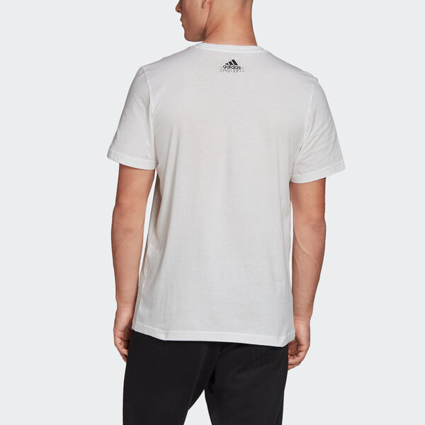 Футболка doodle photos photo printing sports round neck short sleeve white Adidas, белый — фото 4