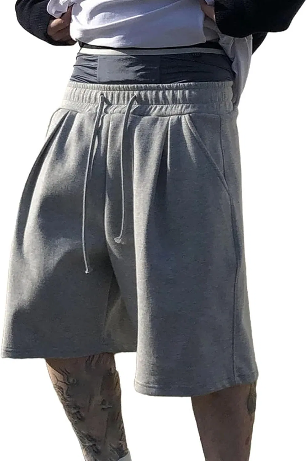Мужские шорты с карманами, Cotton, серые