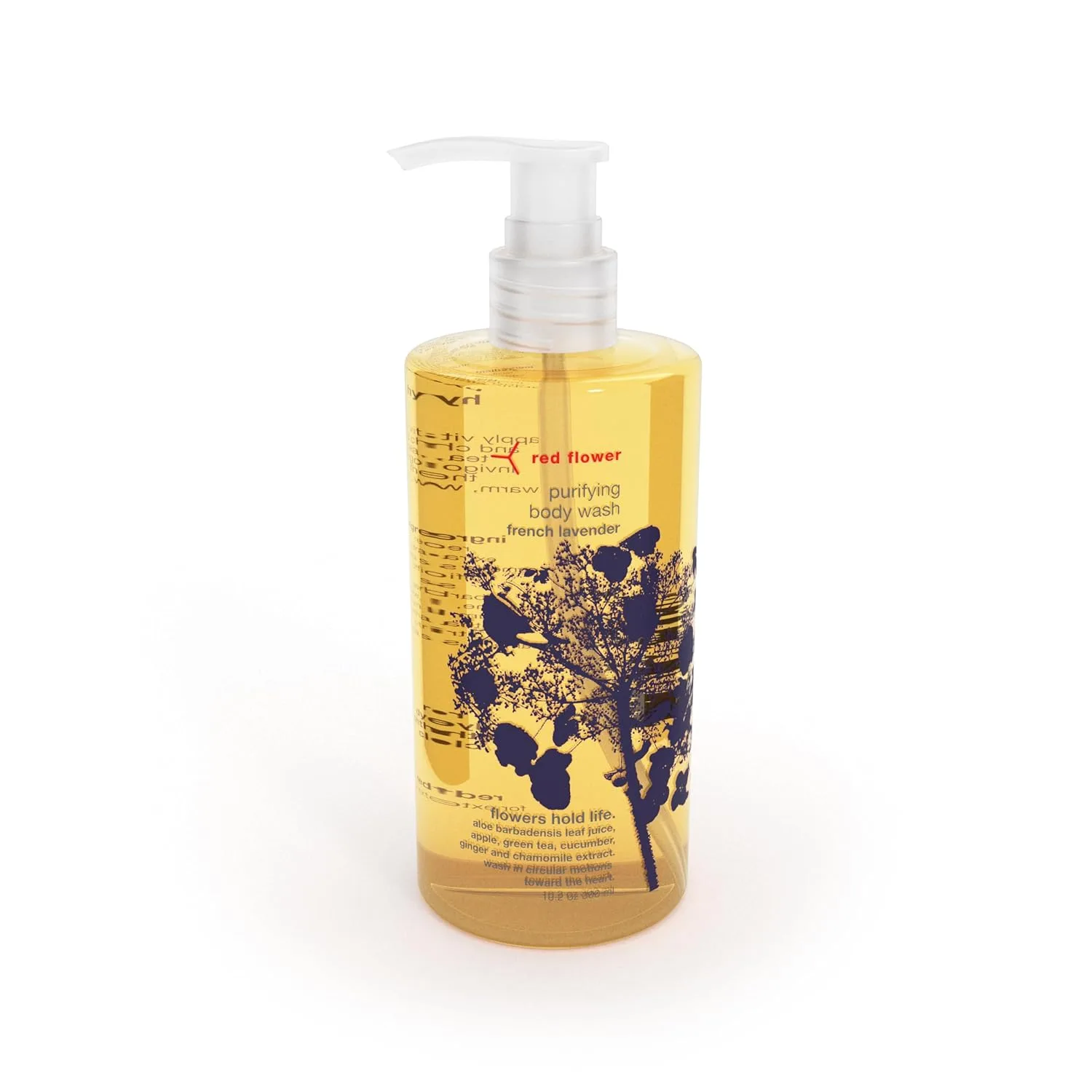 Набор для ухода за телом и волосами Red Flower French Lavender: гель для душа + лосьон + увлажняющий гель для мытья волос + разглаживающий кондиционер (4 предмета), Red — фото 4