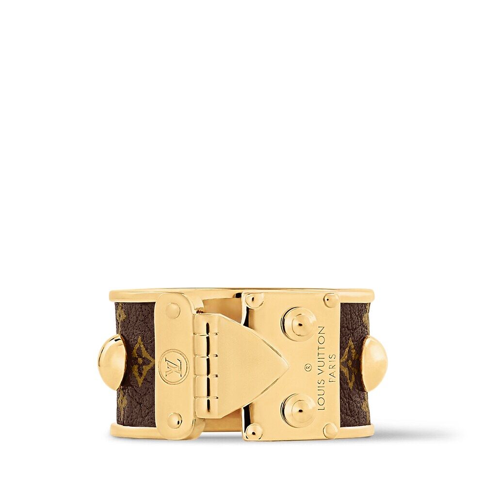 

Кольцо с подписью LV Louis Vuitton, коричневый