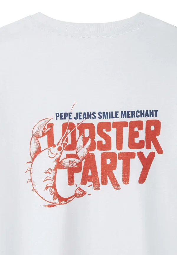 Футболка с принтом джорджа Pepe Jeans, White — фото 3