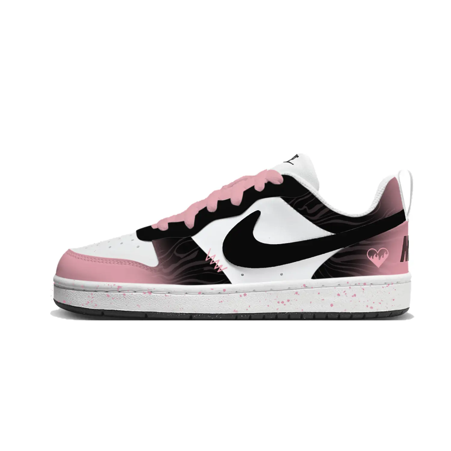 

Nike Court Borough Lemon Joy дышащие низкие детские скейтбординг кроссовки Pink для подростков