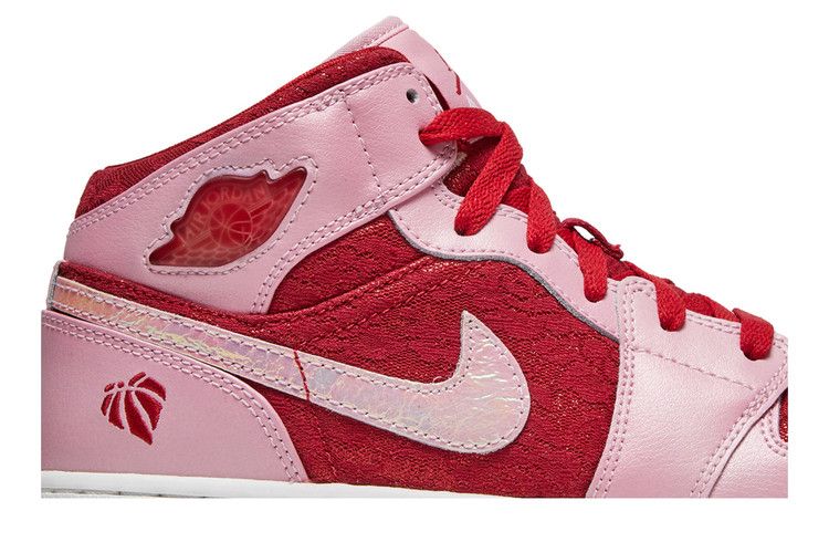 Кроссовки Air Jordan Air Jordan 1 Mid Premium GS 'Valentine's Day', розовый — фото 3