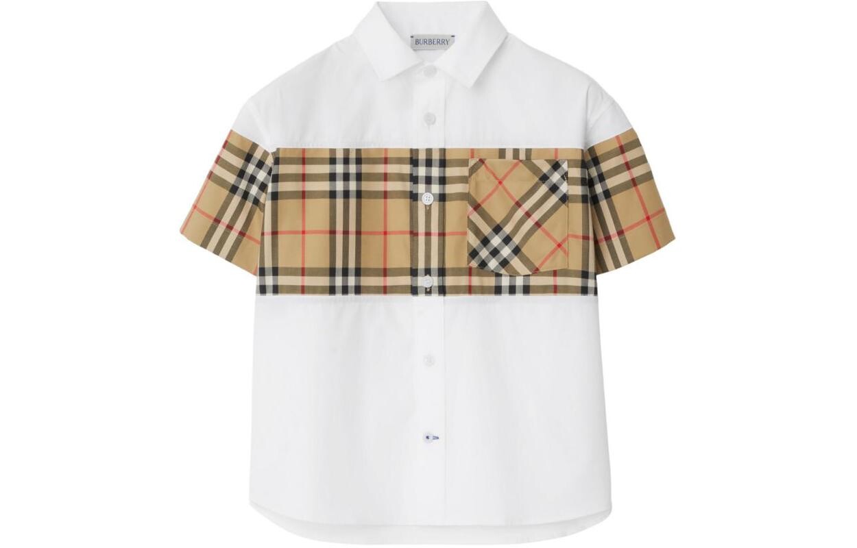 

Детская рубашка Burberry, цвет Beige