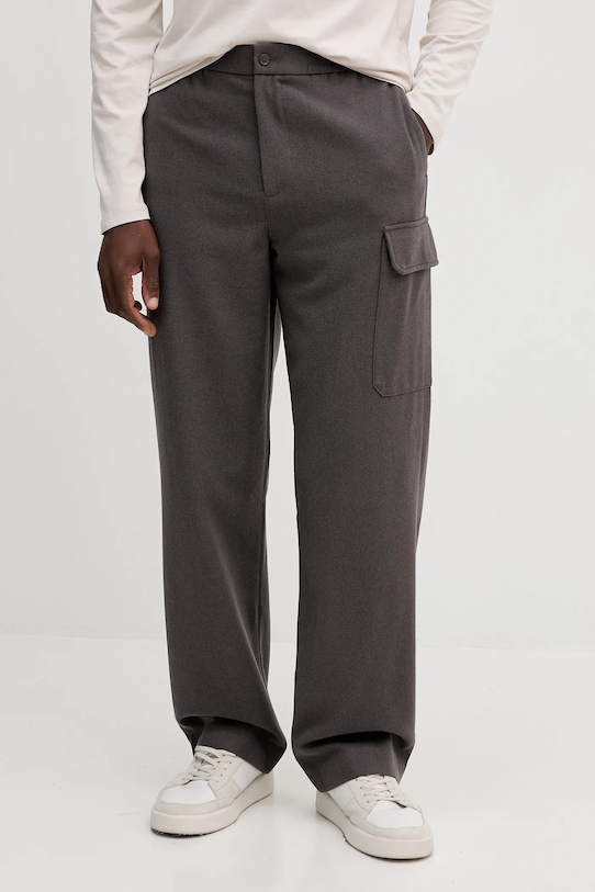 

Брюки из смесовой шерсти Armani Exchange, коричневый