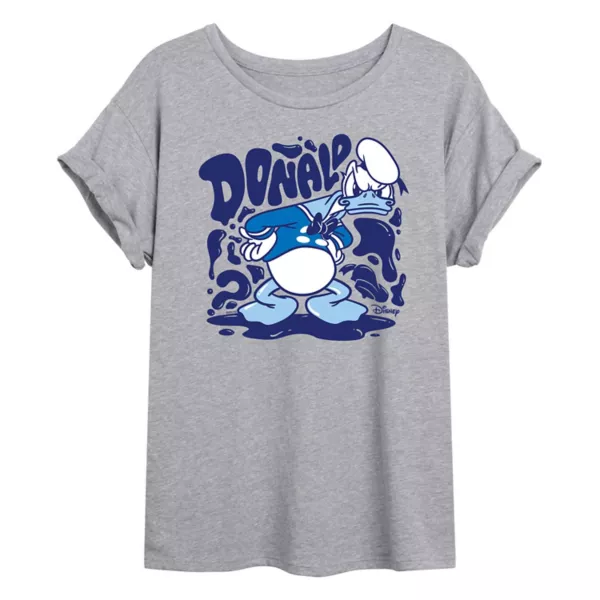 

Футболка оверсайз Donald Duck juniors с принтом Disney, серый